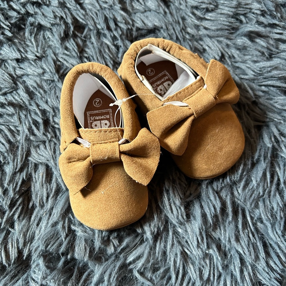 Brown Kids Shoes with Bow